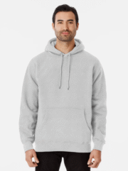 Blank black or any color, classic no print design Pullover Grey Hoodie