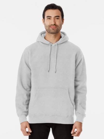 Blank black or any color, classic no print design Pullover Grey Hoodie