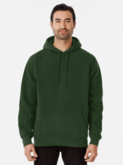 Blank black or any color, classic no print design Pullover Green Hoodie