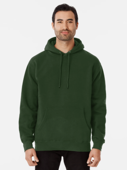 Blank black or any color, classic no print design Pullover Green Hoodie