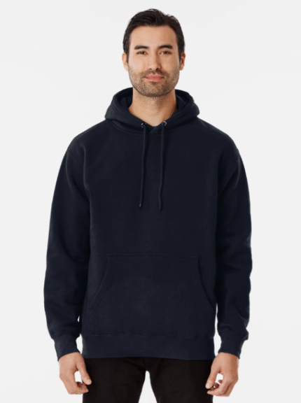Blank black or any color, classic no print design Pullover Navy Hoodie