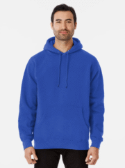 Blank black or any color, classic no print design Pullover Blue Hoodie