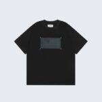 Black T-Shirt with Minimal Rectangular Patch Design