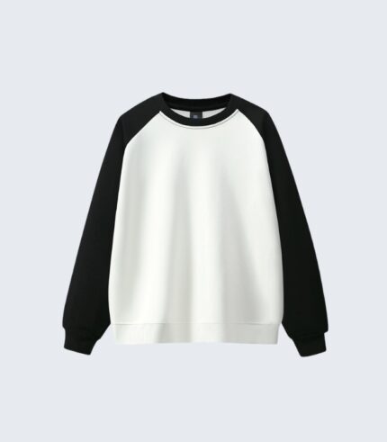 Black & White Raglan Sweatshirt