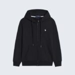 Black Zip Up Hoodie for Men - Casual Warm Front Pocket Jacket