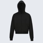 Black Zip Up Hoodie for Women - Casual Warm Front Pocket Jacket