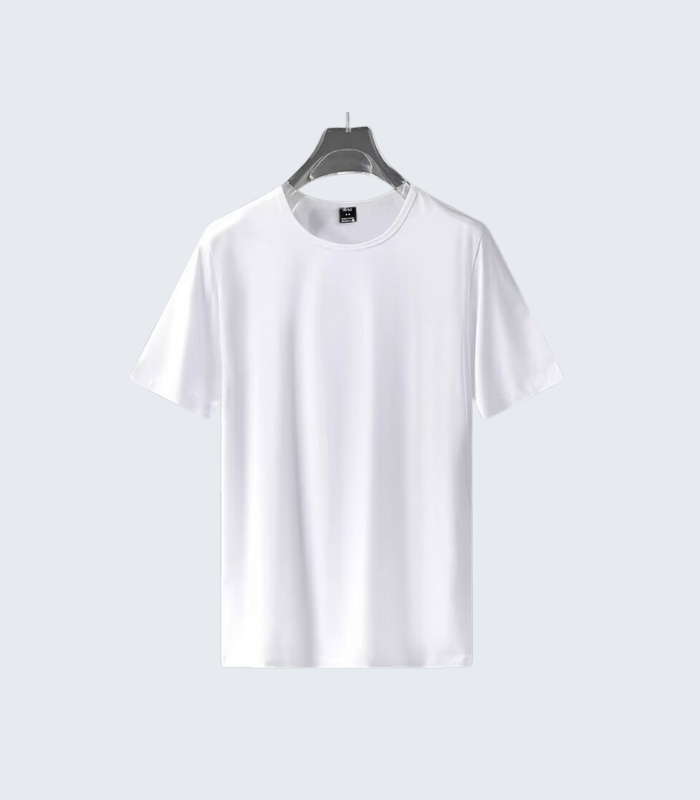Classic White Crewneck T-Shirt - Soft Cotton Summer Wear