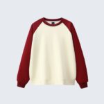 Cream & Maroon Raglan Sweatshirt