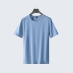 Light Blue Crewneck T-Shirt - Soft Cotton Summer Casual