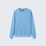 Light Blue Plain Crewneck Sweatshirt for Men & Women