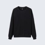 Men's Black Crewneck Sweatshirt - Casual Winter Wear