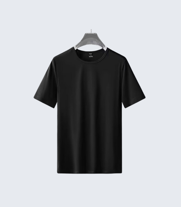 Men's Plain Black T-Shirt - Classic Casual Everyday Wear