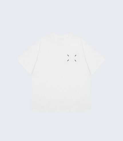 Men's White Cotton T-Shirt - Minimal Casual Summer Wear