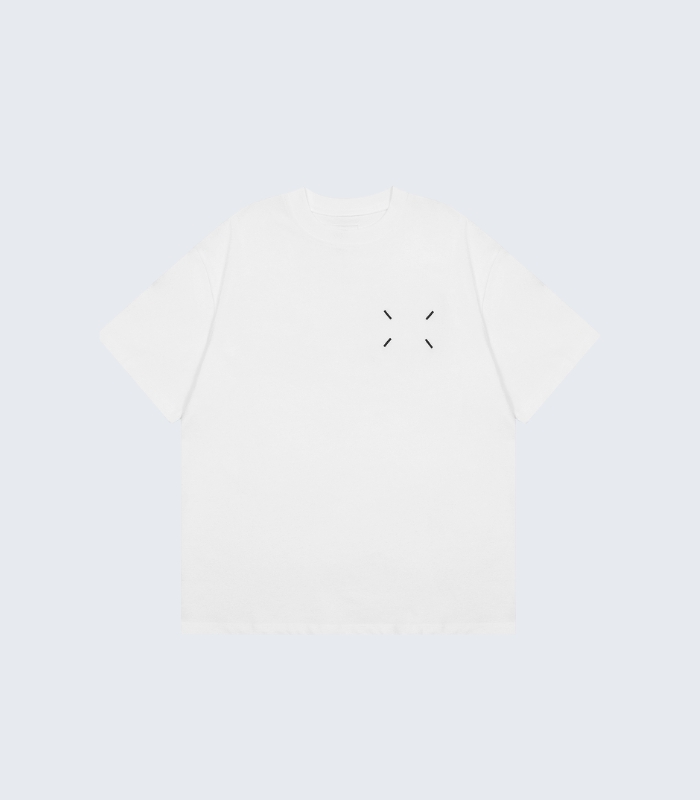 Men's White Cotton T-Shirt - Minimal Casual Summer Wear