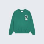 Off White Sweatshirt with Black Shoulder Stripes