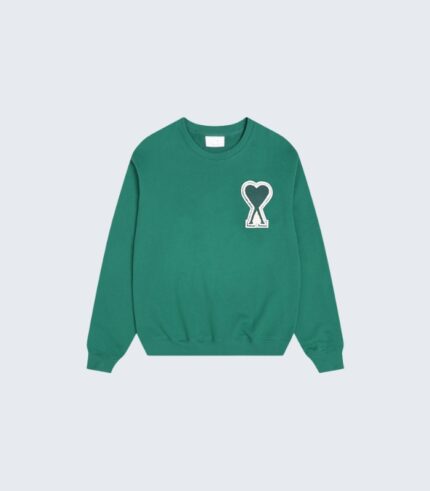 Off White Sweatshirt with Black Shoulder Stripes