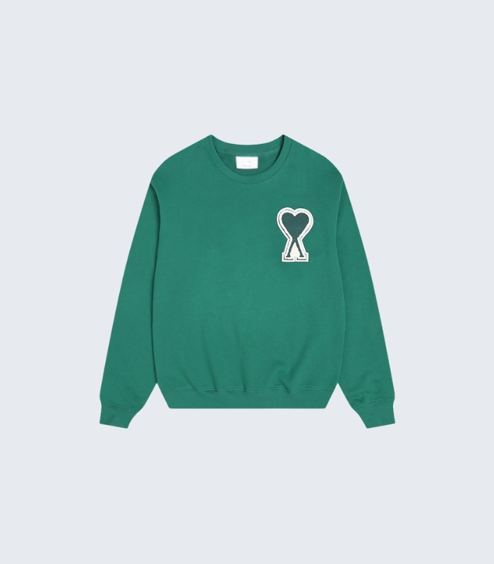 Off White Sweatshirt with Black Shoulder Stripes