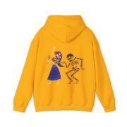 Dancing Doll & Skeleton Halloween Unisex Hooded Sweatshirt - Image 4