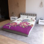 Abstract Floral Microfiber Duvet Cover