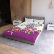 Abstract Floral Microfiber Duvet Cover