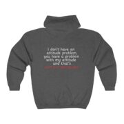 Not My Problem Halloween Full Zip Unisex Hooded Sweatshirt - Image 3