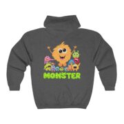 Monster Halloween Graphic Full Zip Unisex Hooded Sweatshirt - Image 5