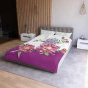 Abstract Floral Microfiber Duvet Cover - Image 5