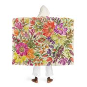 Multi-Colour Flower Hooded Blanket - Image 2